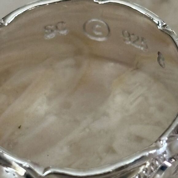 NEW! Hawaiian Wedding Band 925 Sterling Silver Scalloped Floral Pattern - Picture 10 of 12